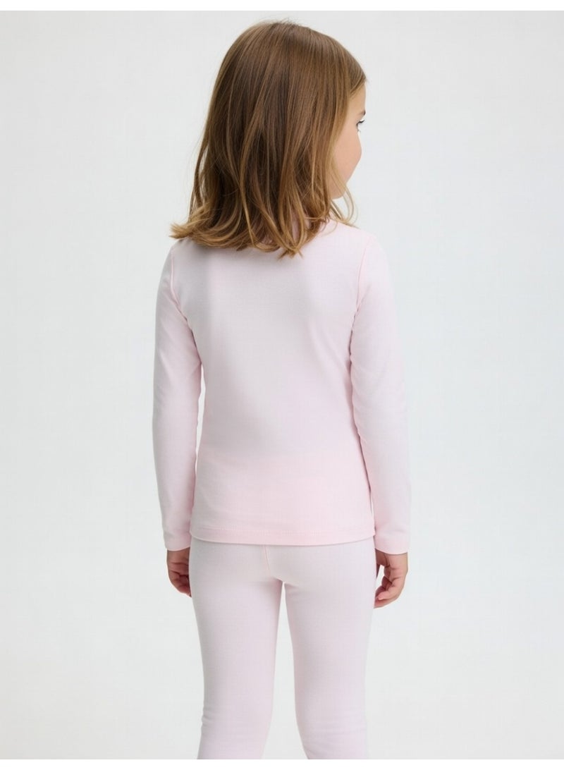 Disney Princes | Girls Long Sleeve T-Shirt & Pant Set | Lt Pink - Image 4
